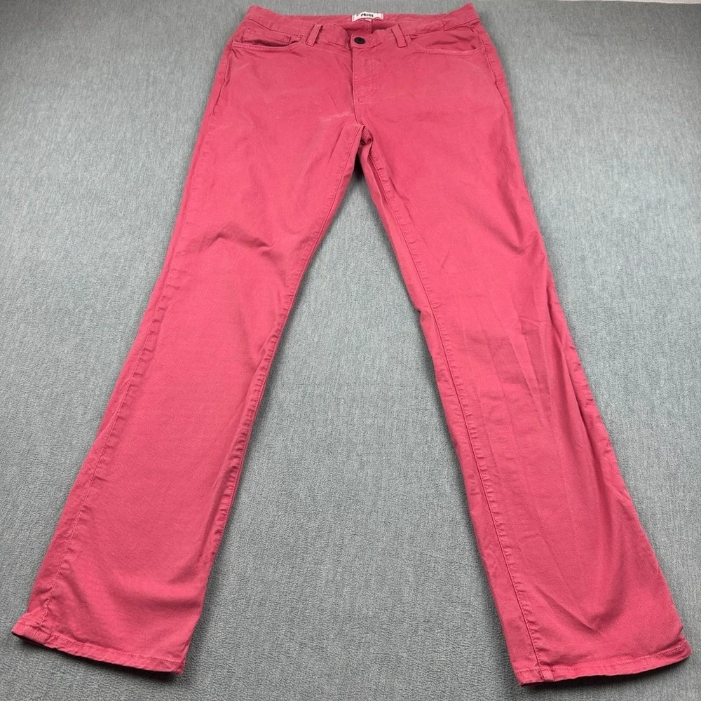 Paige Pants Mens 33 Pink Normandie Straight Leg Chino Stretch Made in USA Casual